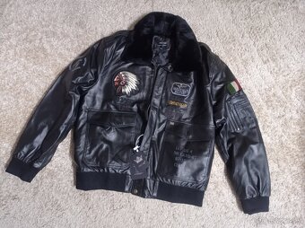 NOVÁ letecká kožená bunda G-1 Indian - XL
