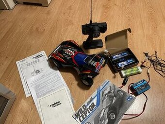 Raritní retro RC set Tamiya Wild Ceptor (1998) + Futaba + Gr