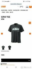 Prodám  pánské  tričko  KTM velikosti  S