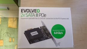 EVOLVEO 2x SATA III PCIe, rozšiřující karta