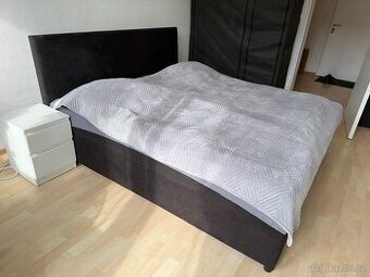 Čalouněná postel Boxspring Island černá