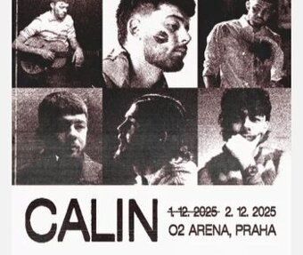 CALIN Praha O2 arena 2.12.2025 - prodám 3 lístky.