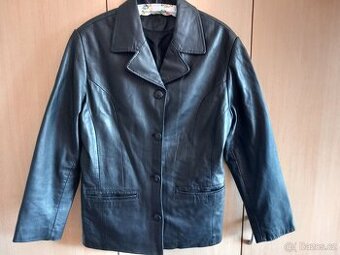 Dámská kožená bunda/kabát vel. 42 pravá měkká kůže