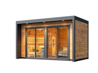 Venkovní finská sauna Cubic L 2,4x4m, Thermowood