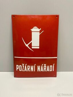 smaltovaná cedule požární nářadí cedule smalt tabule