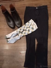 Jezdecké boty 38 a jezdecké kalhoty 80cm