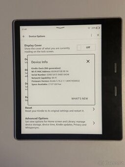 Čtečka knih Amazon Kindle Oasis 9th. gen 32 GB WiFi
