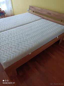 Manželská postel + elektrické rošty + matrace 50% sleva