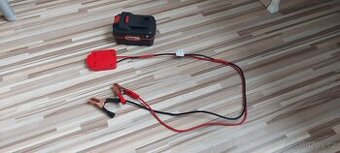 Startovací kabely+redukce pro Aku batrii Parkside 20V.