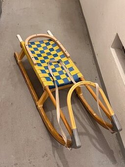 sáňky BOHEMIA SPORT REKORD 125 popruhové, dřevo - plast