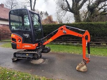 Minibagr Kubota KX016-4, rok 2017, 1800mth TOP 3x lžíce