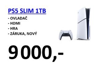 PS5 1TB SLIM s mechanikou  NOVÝ ZÁRUKA