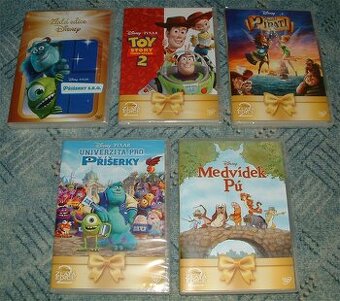 DVD - 5x - Disney - Kromě jednoho DVD jsou nové, zabalené