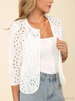 Kabátek s dírkovanou krajkou vel. XL (42/44)