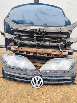 VW Golf 6 plus 09-13 nárazník, světla, chladičovka a maska.