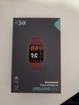 Chytré hodinky Ksix Urban 5 Mini – červené, AMOLED displej