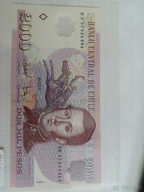 Bankovka PVC 2000 pesos Chile