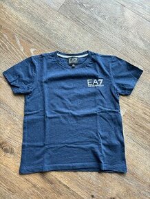 Chlapecké modré triko s krátkým rukávem Emporio Armani, 122