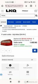 Saxo Pz světlo