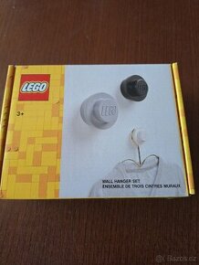 LEGO věšák na zeď, 3 ks - bílá, černá, šedá