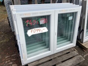 Prodám plastové okno 140x100 dvoukřídlé
