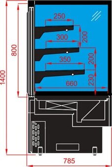 cukrárska vitrína EVOK 90