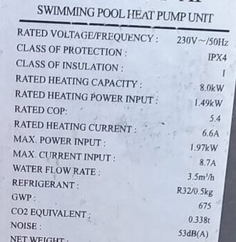 Tepelné čerpadlo 8 kW