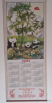 Čínský rolovací kalendář rok 2005