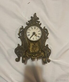 Mosazné krbové hodiny- funkční