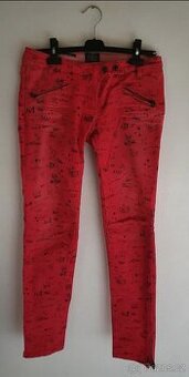 Retro jeans rifle s nápisy - 1