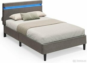 NOVÁ POSTEL S LED OSVĚTLENÍM BEZ MATRACE