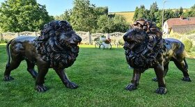 Zámecké bronzové sochy - Lvi-UNIKÁT - XXL - 1