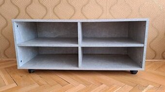 Stolek pod TV / konferenční stolek s kolečky - imitace beton