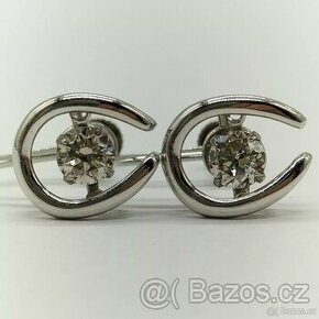 LUXUSNÍ PLATINOVÉ DIAMANTOVÉ NÁUŠNICE 0.60 CT - 1