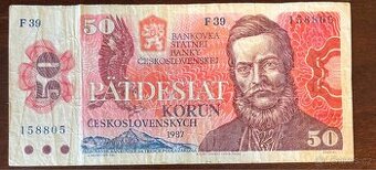 50 Kčs 1987 ČSSR