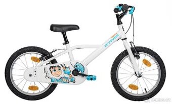 BTWIN Dětské 16" kolo 100 4–6 let Inuit BÍLÁ|MODRÁ