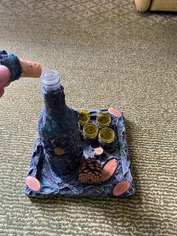 Ozdobná lahev a skleničky Šumava