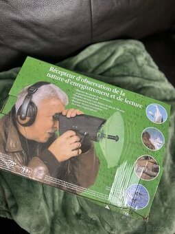 Parabolický mikrofon na poslech přírody + sluchátka