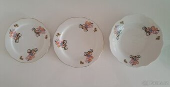 Retro talíře - Děti na kole