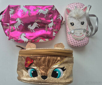 DĚTSKÁ KOSMETICKÁ TAŠTIČKA 2X A POUZDRO NA BRÝLE