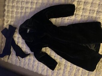 Mango dlouhy cerny kozisek cerny damsky 38