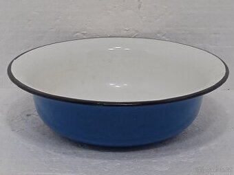 Retro smaltovaný modrý lavor mísa SSSR 24cm