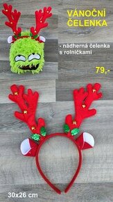 Vánoční čepice, čelenka, stromečky....