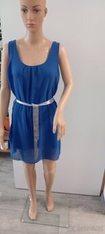 Modré šaty styl boho