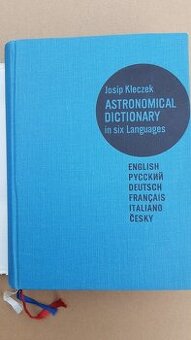 Astronomical dictionary in six languages - Kleczek, Josip