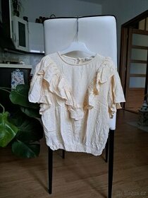 Dámský nařasený crop top Pull & Bear vel. S