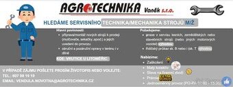 Hledáme servisního technika/mechanika strojů (M/Ž)