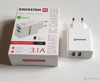 síťový adaptér Smart IC 2x USB 3,1A Power NOVÝ - 1