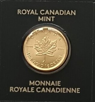 Zlaté investiční mince 1g Maple Leaf 2025