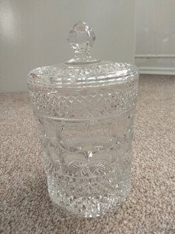 Nová retro skleněná dóza s víkem - Czechoslovakia, 1 250 ml